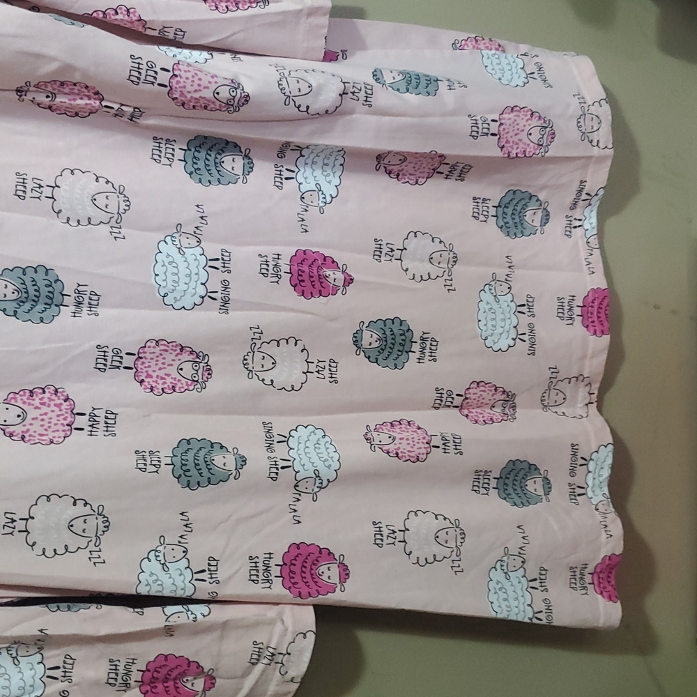 Enjoynight Pink Sheep Print Cotton Nightgown Size 2XL - Picture 4 of 5